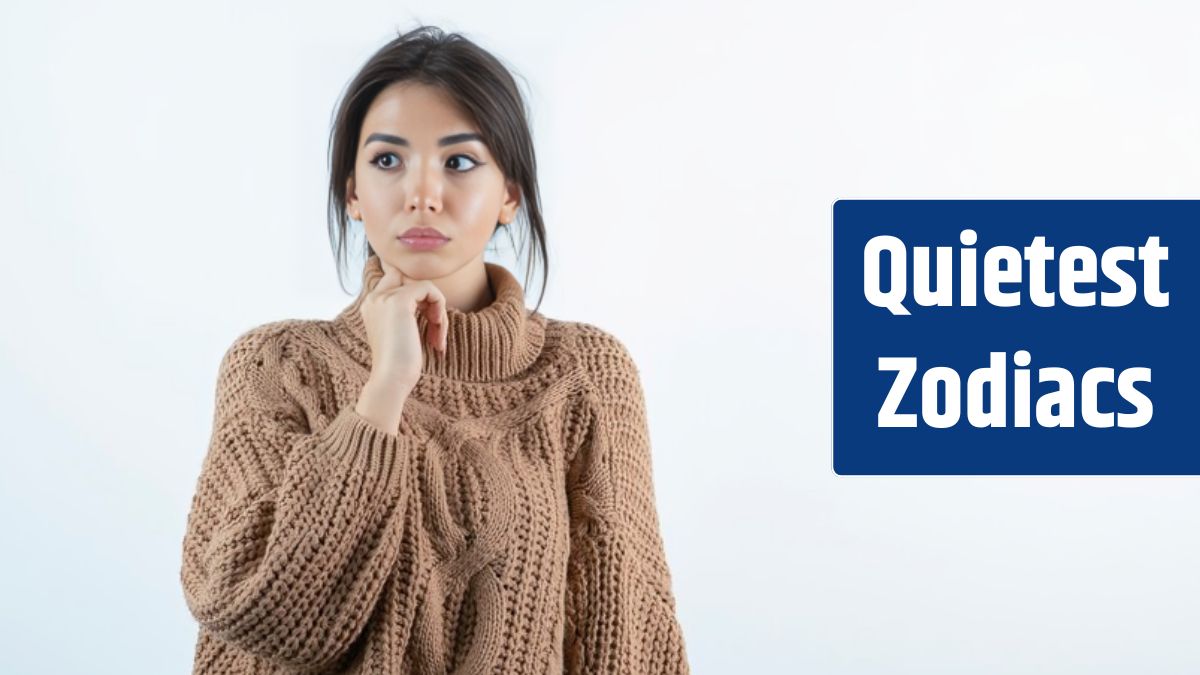 Photo of beautiful woman in knitted sweater standing on white background.